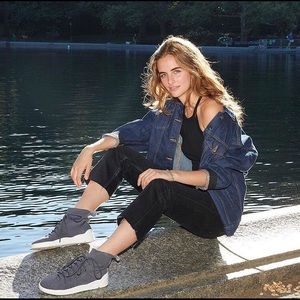 j slides high top sneaker